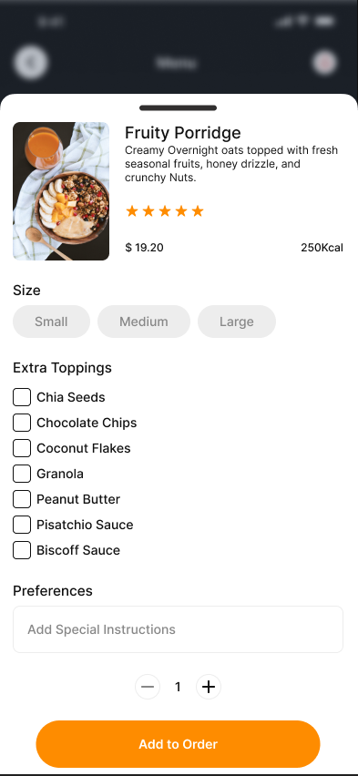 Add to cart App UI 
