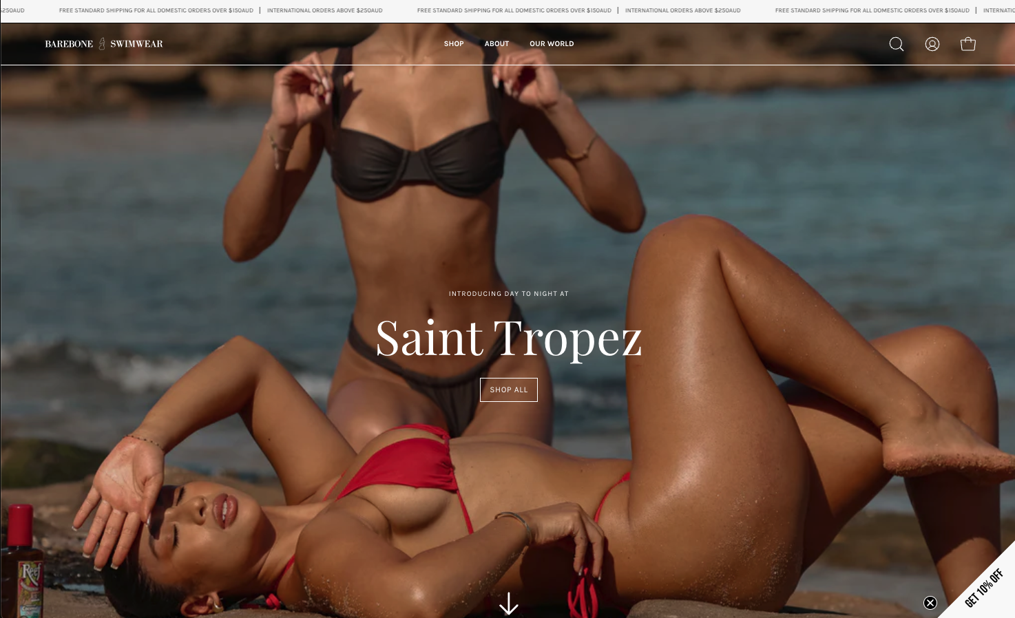 Barebone Swim Website Design
